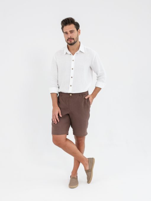 Linen shorts for men